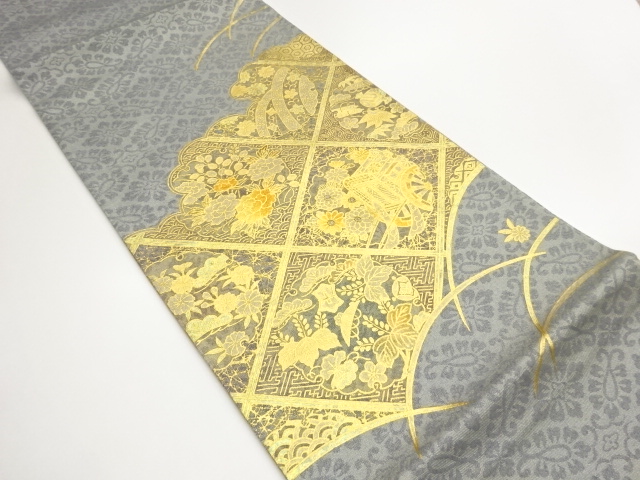 JAPANESE FUKURO OBI / KINSAI IROE / SHELL INLAY / SNOWFLAKE